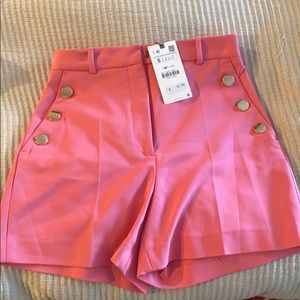 Zara NWTS Hot Pink Shorts